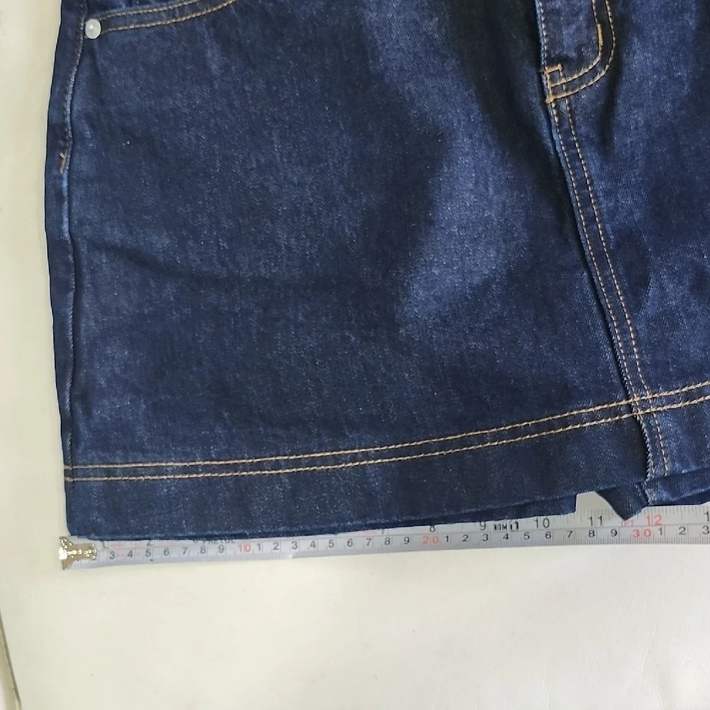 Women’s Dark Blue Denim Jean Shorts - Classic Casual by - Picture 11 of 12